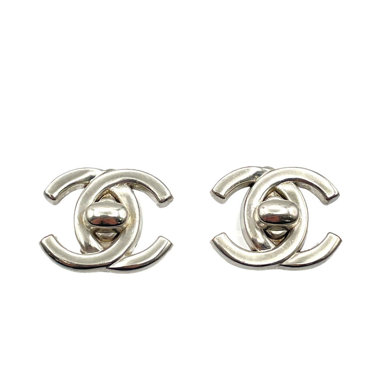 CHANEL VINTAGE EARRINGS TURN LOCK ACCESSORY 90264404