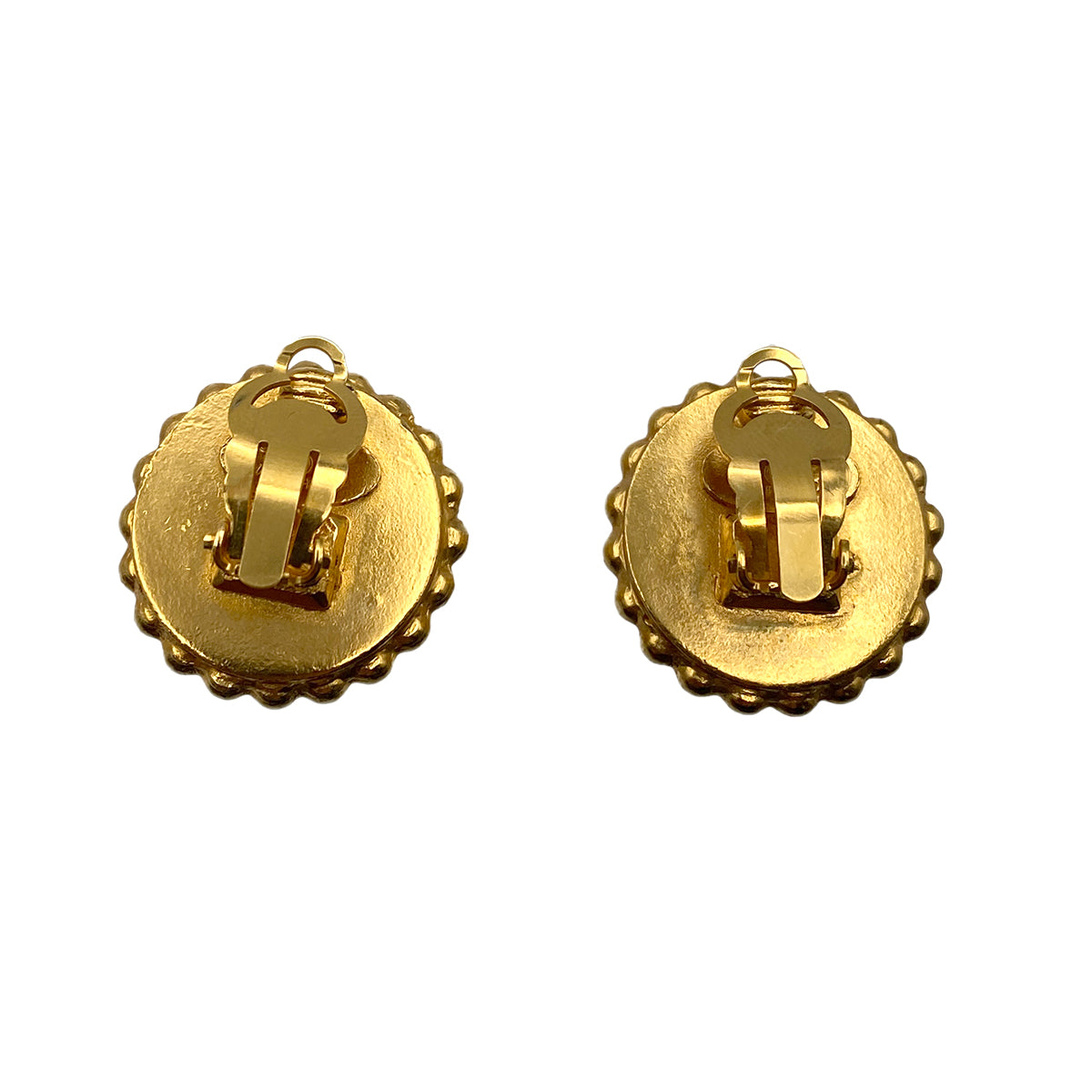 CHANEL VINTAGE EARRINGS COCOMARK ROUND ACCESSORY 93A 90264406