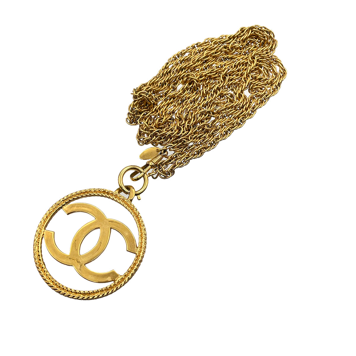 CHANEL VINTAGE NECKLACE COCOMARK ROUND ACCESSORY 90264408