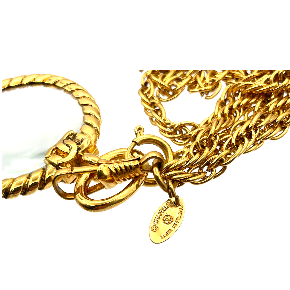 CHANEL VINTAGE NECKLACE COCOMARK LOUPE ROUND ACCESSORY 90264410