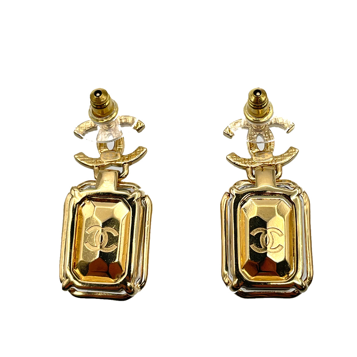 CHANEL EARRINGS COCOMARK CRYSTAL ACCESSORY A22K 90264414