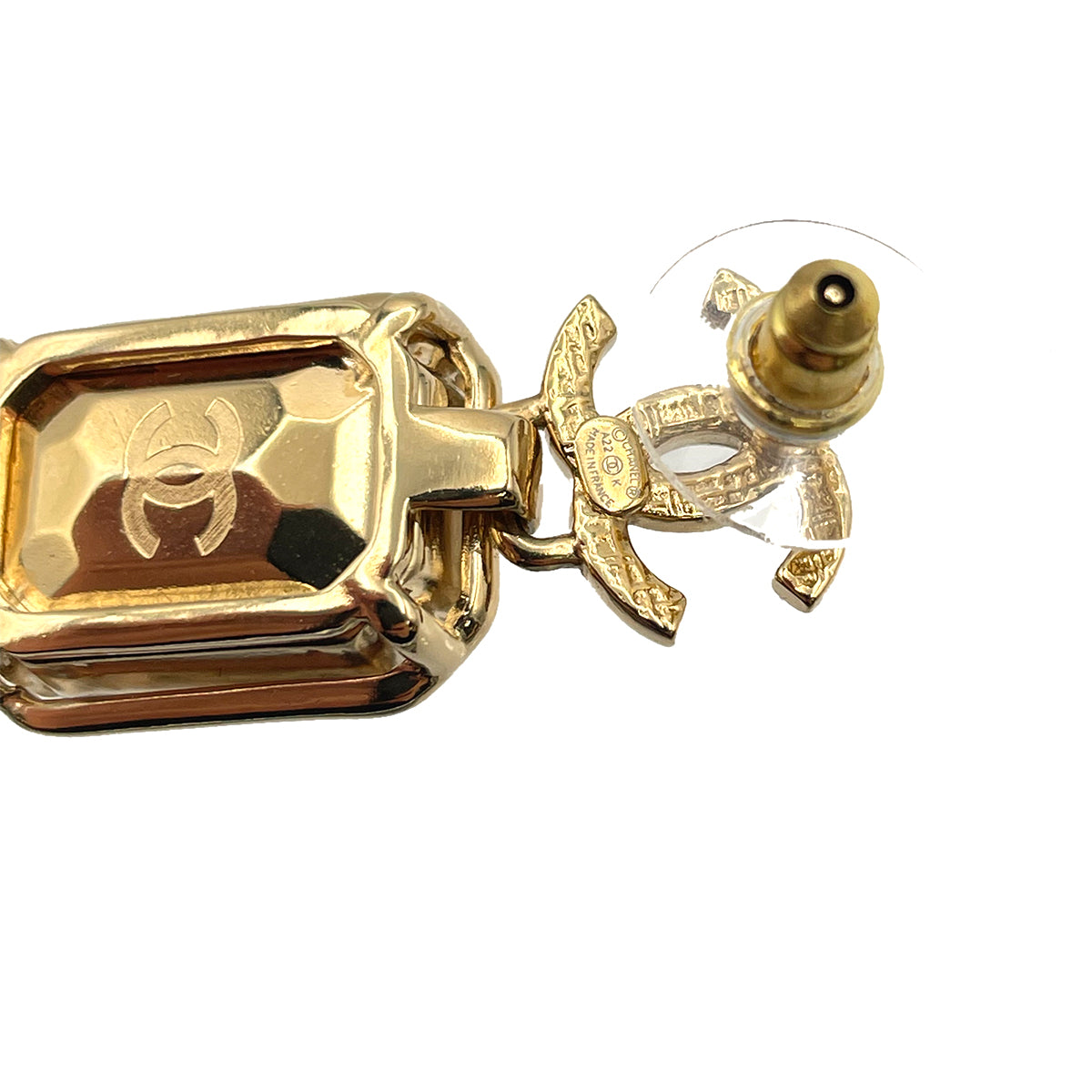 CHANEL EARRINGS COCOMARK CRYSTAL ACCESSORY A22K 90264414