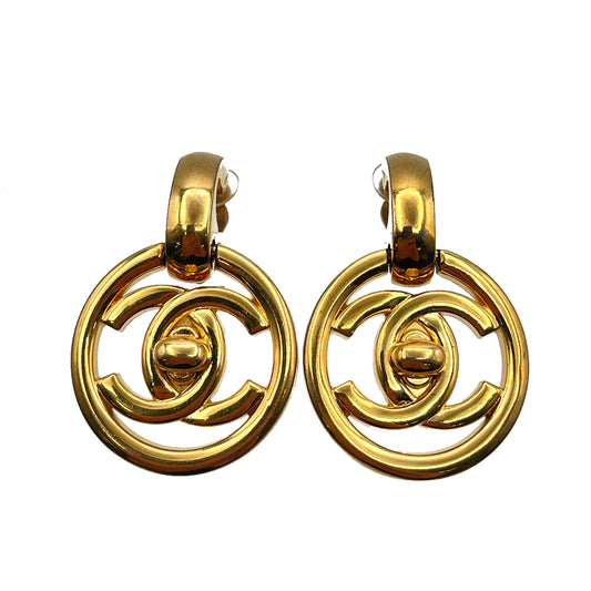 CHANEL VINTAGE EARRINGS TURN LOCK ACCESSORY 97P 90264419