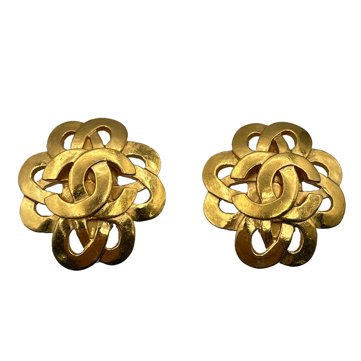 CHANEL VINTAGE EARRINGS COCOMARK FLOWER ACCESSORY 97P 90264423