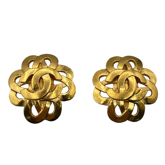 CHANEL VINTAGE EARRINGS COCOMARK FLOWER ACCESSORY 97P 90264423