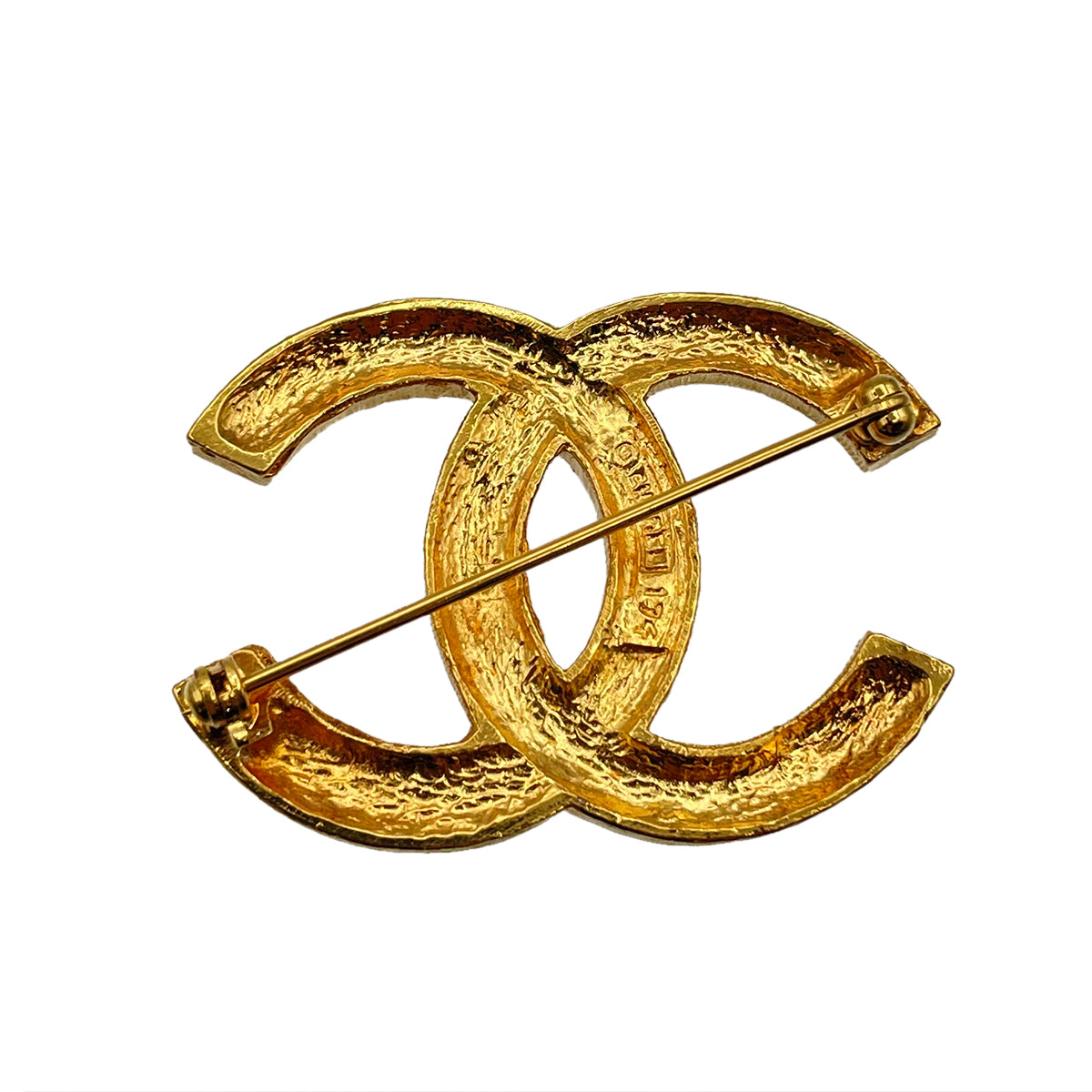 CHANEL VINTAGE BROACH COCO MARK RHINESTONE ACCESSORY 90264424