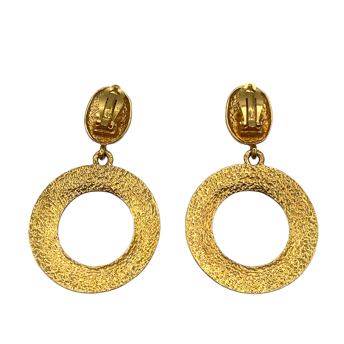 CHANEL VINTAGE EARRINGS COCOMARK HOOP ACCESSORY 26 90264428