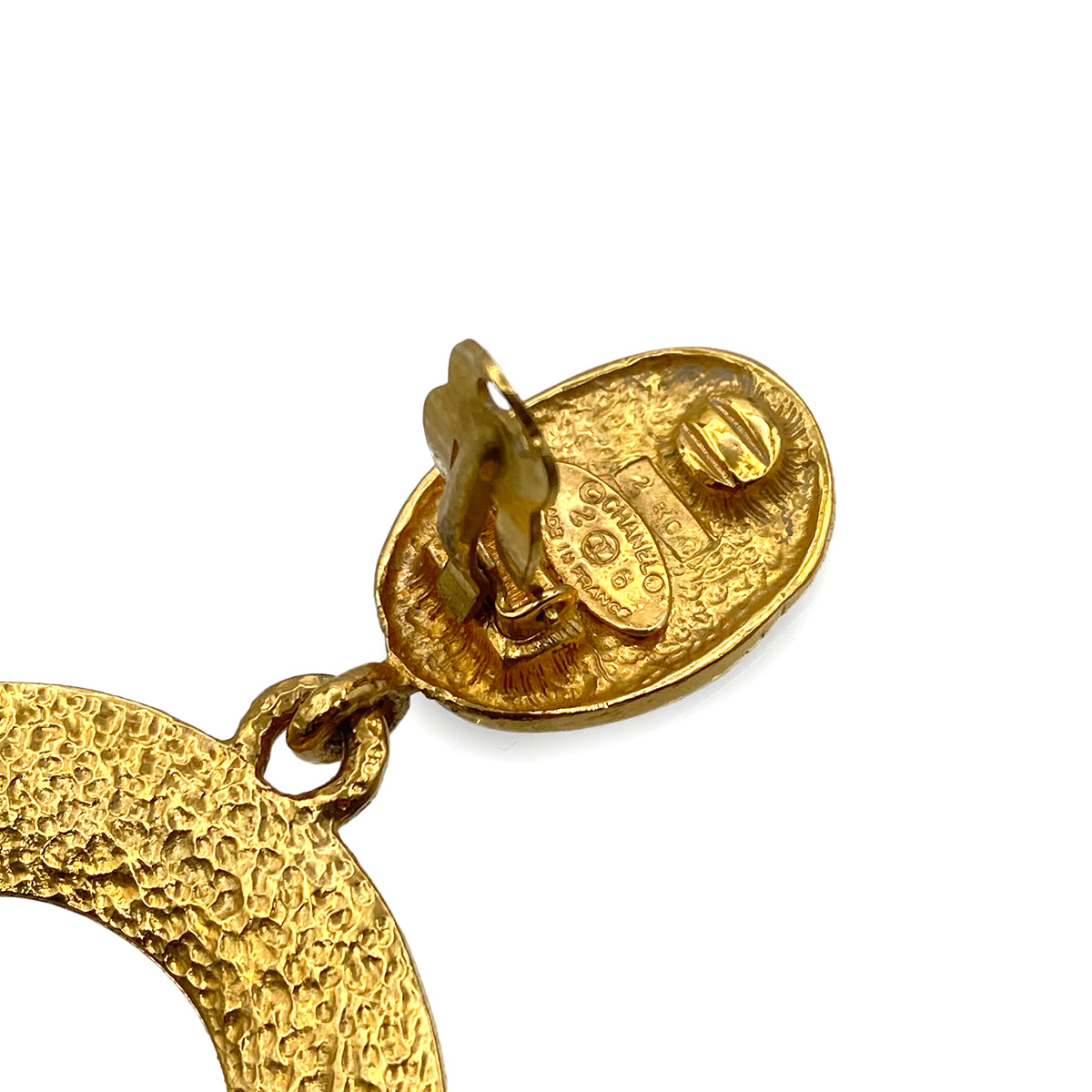 CHANEL VINTAGE EARRINGS COCOMARK HOOP ACCESSORY 26 90264428