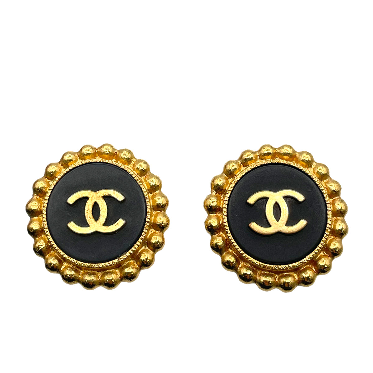 CHANEL VINTAGE EARRINGS COCOMARK ROUND ACCESSORY 90264434