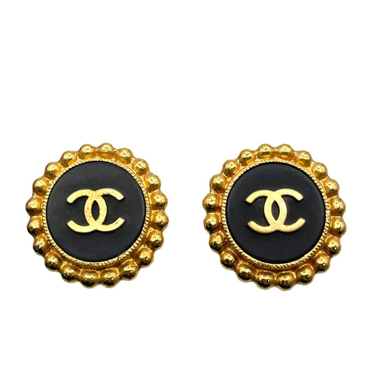 CHANEL VINTAGE EARRINGS COCOMARK ROUND ACCESSORY 90264434