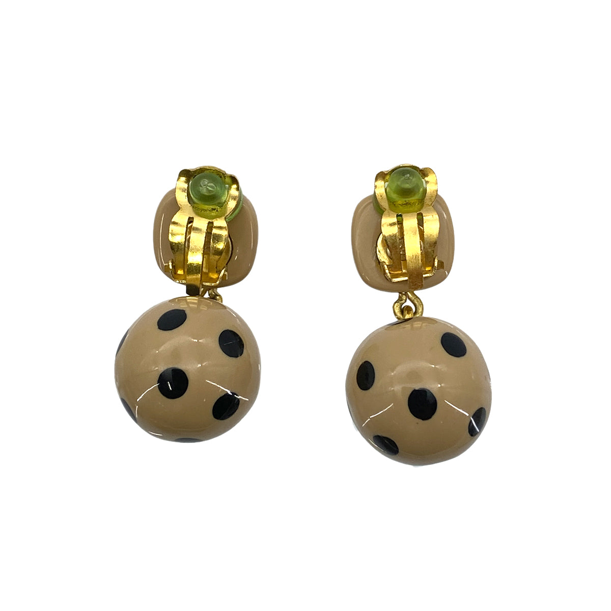 CHANEL VINTAGE EARRINGS COCOMARK DOTS ACCESSORY 00A 90264437