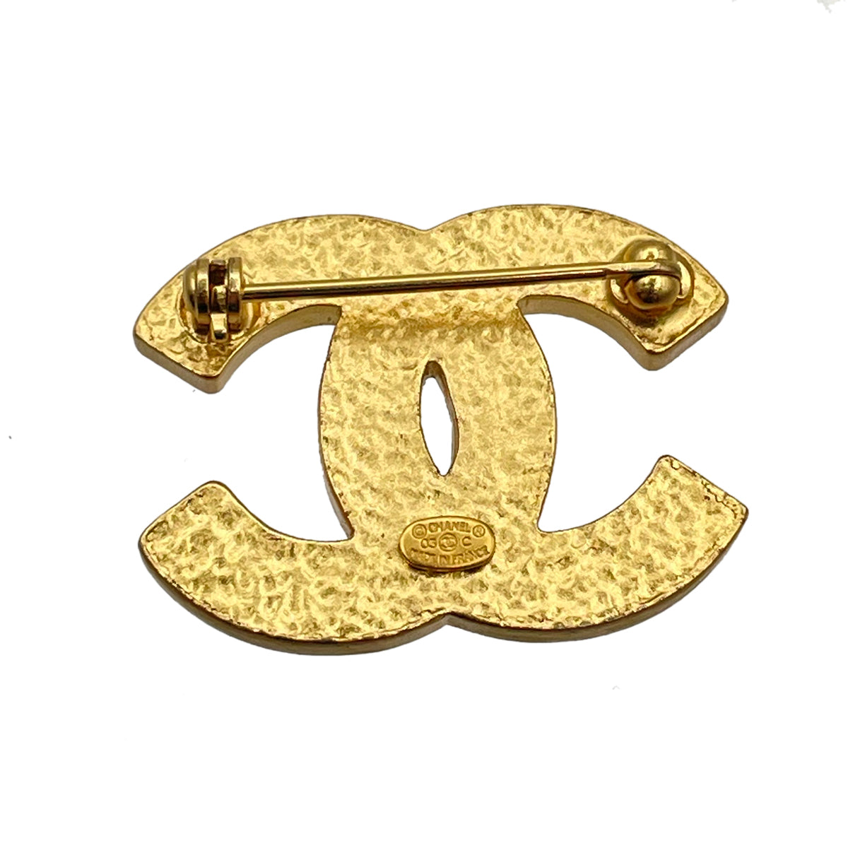 CHANEL VINTAGE BROACH COCO MARK RHINESTONE ACCESSORY 03C 90264442