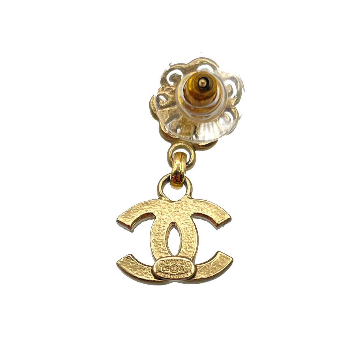 CHANEL EARRINGS COCOMARK SWING RHINESTONE ACCESSORY 03A 90264443