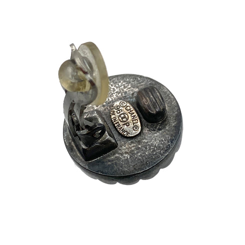 CHANEL VINTAGE EARRINGS COCOMARK ROUND ACCESSORY 96P 90264445