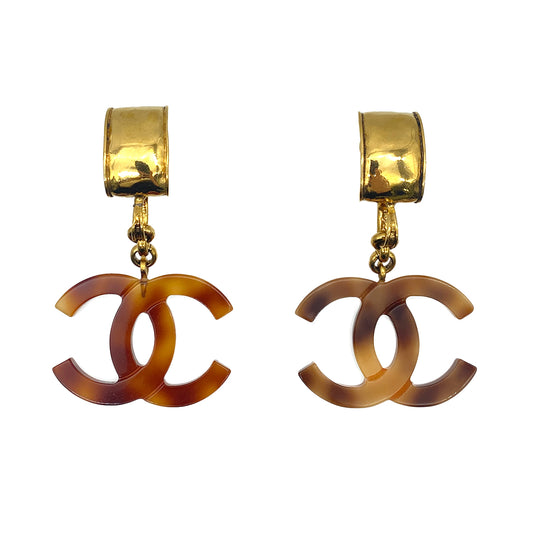 CHANEL VINTAGE EARRINGS COCOMARK SWING ACCESSORY 94P 90264447