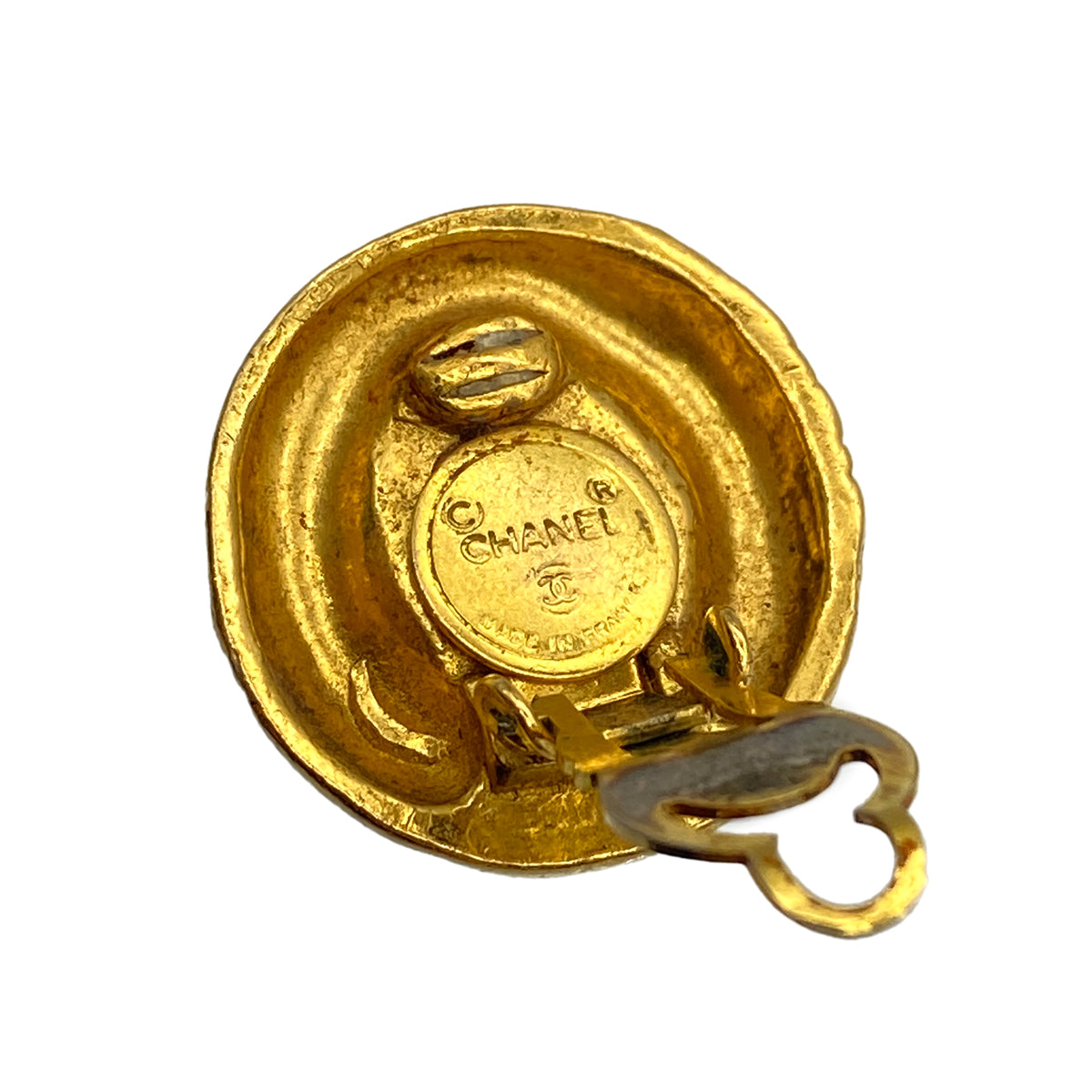 CHANEL VINTAGE EARRINGS BIJOU RHINESTONE ACCESSORY 90264448