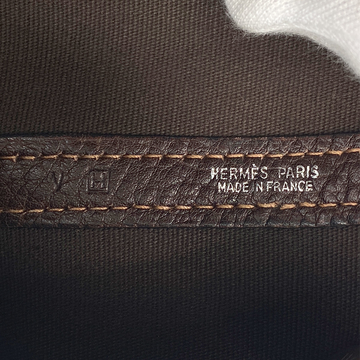 HERMES GARDEN PARTY TPM TOILE OFFICIER BROWN TOTE SHOULDER BAG □H 90264489