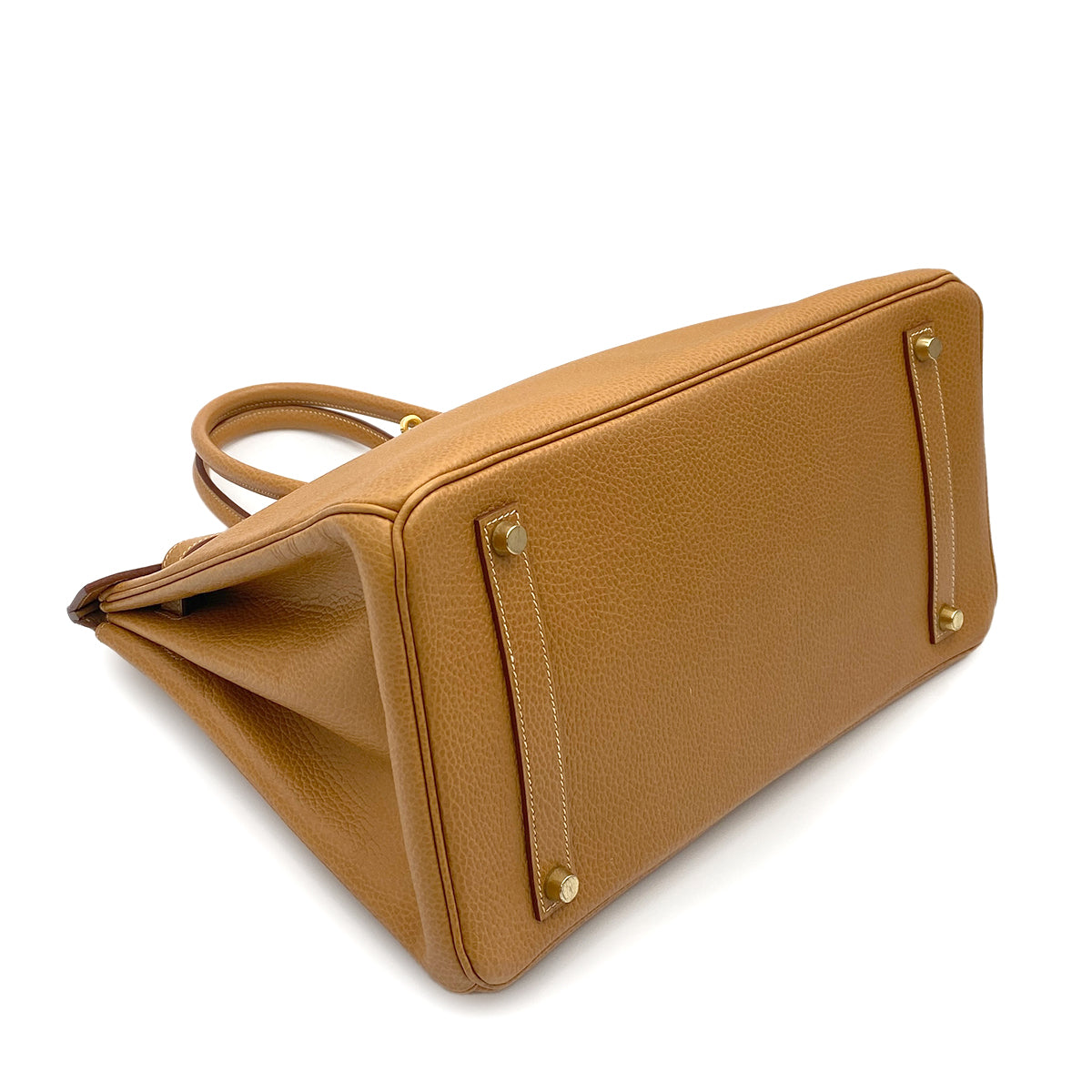 HERMES BIRKIN 35 GOLD ARDENNES HAND BAG □B GHW 90264495