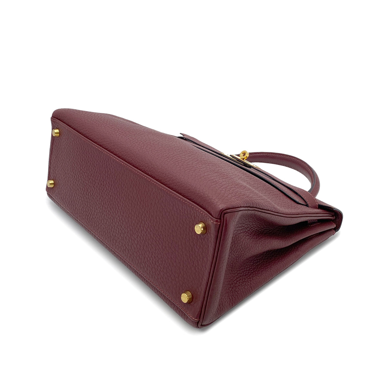 HERMES KELLY 32  ROUGE H TAURILLON CLEMENCE HAND SHOULDER BAG □G GHW 90264499