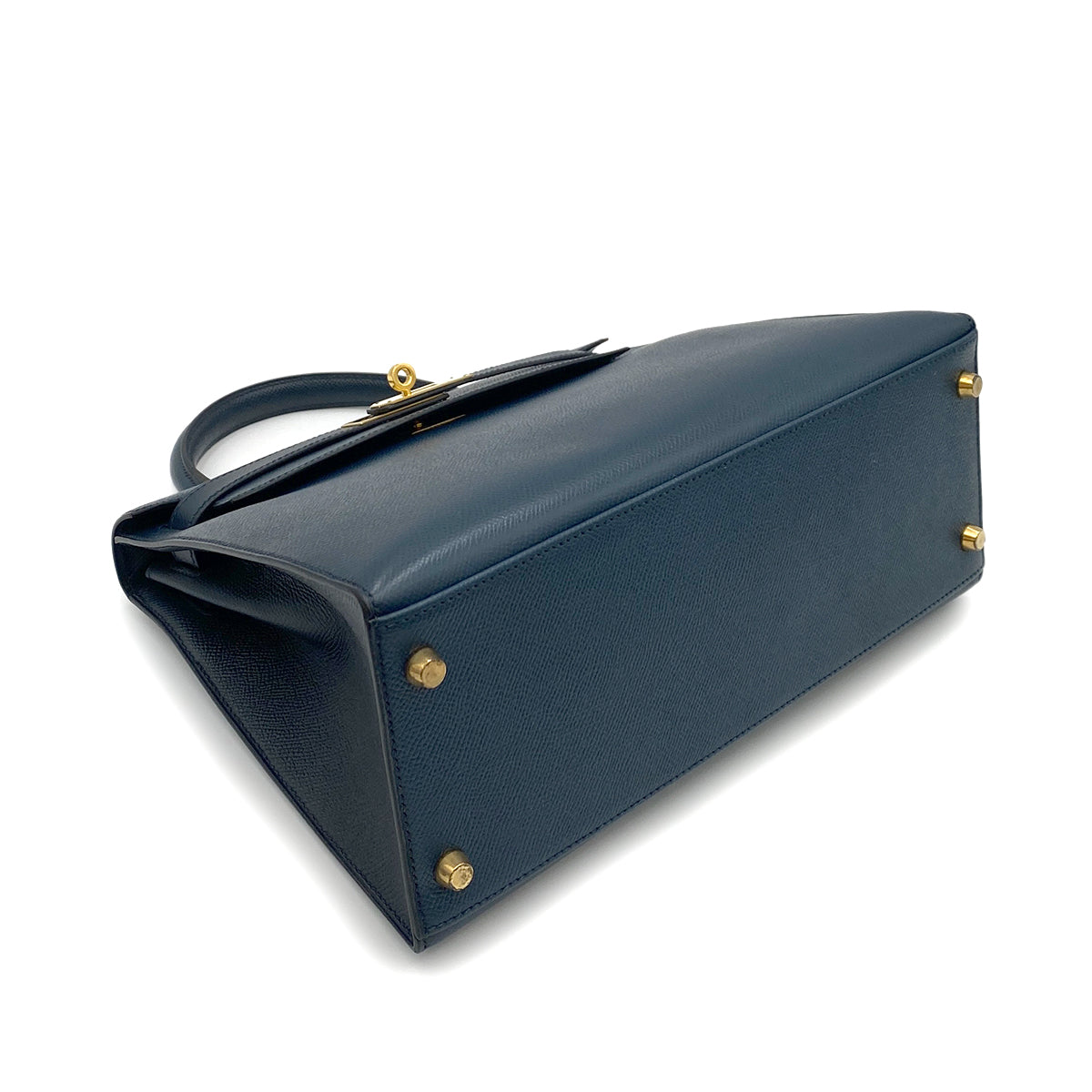 HERMES KELLY 28 SELLIER BLUE MARINE COUCHEVEL HAND SHOULDER BAG 〇Y GHW 90264502