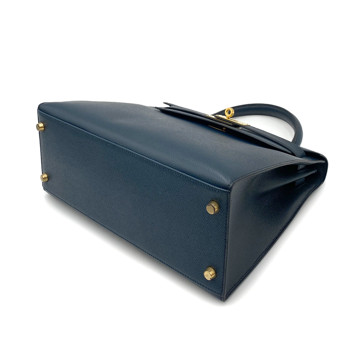 HERMES KELLY 28 SELLIER BLUE MARINE COUCHEVEL HAND SHOULDER BAG 〇Y GHW 90264502