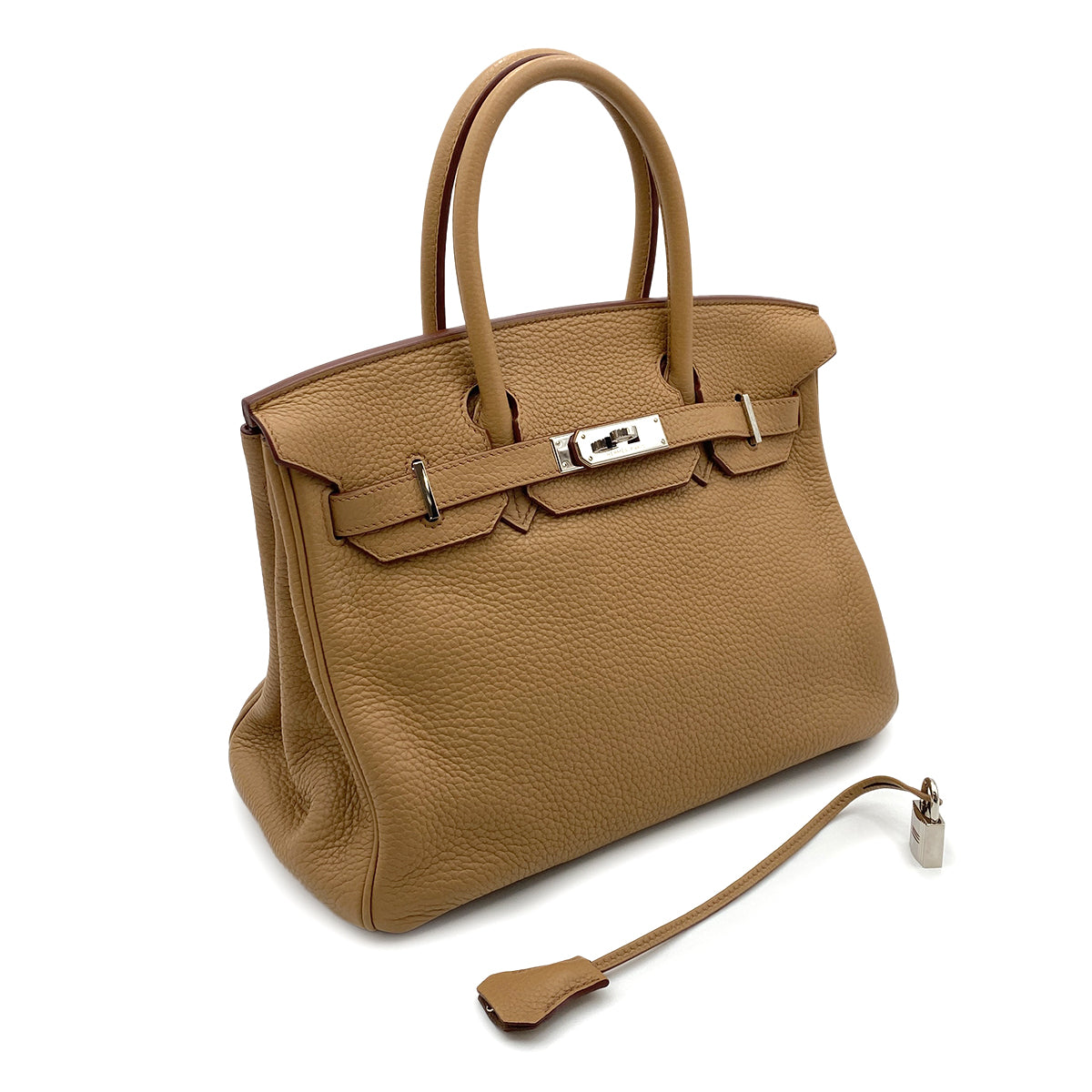 HERMES BIRKIN 30 TABAC CAMEL TAURILLON CLEMENCE HAND BAG □M SHW 90264505