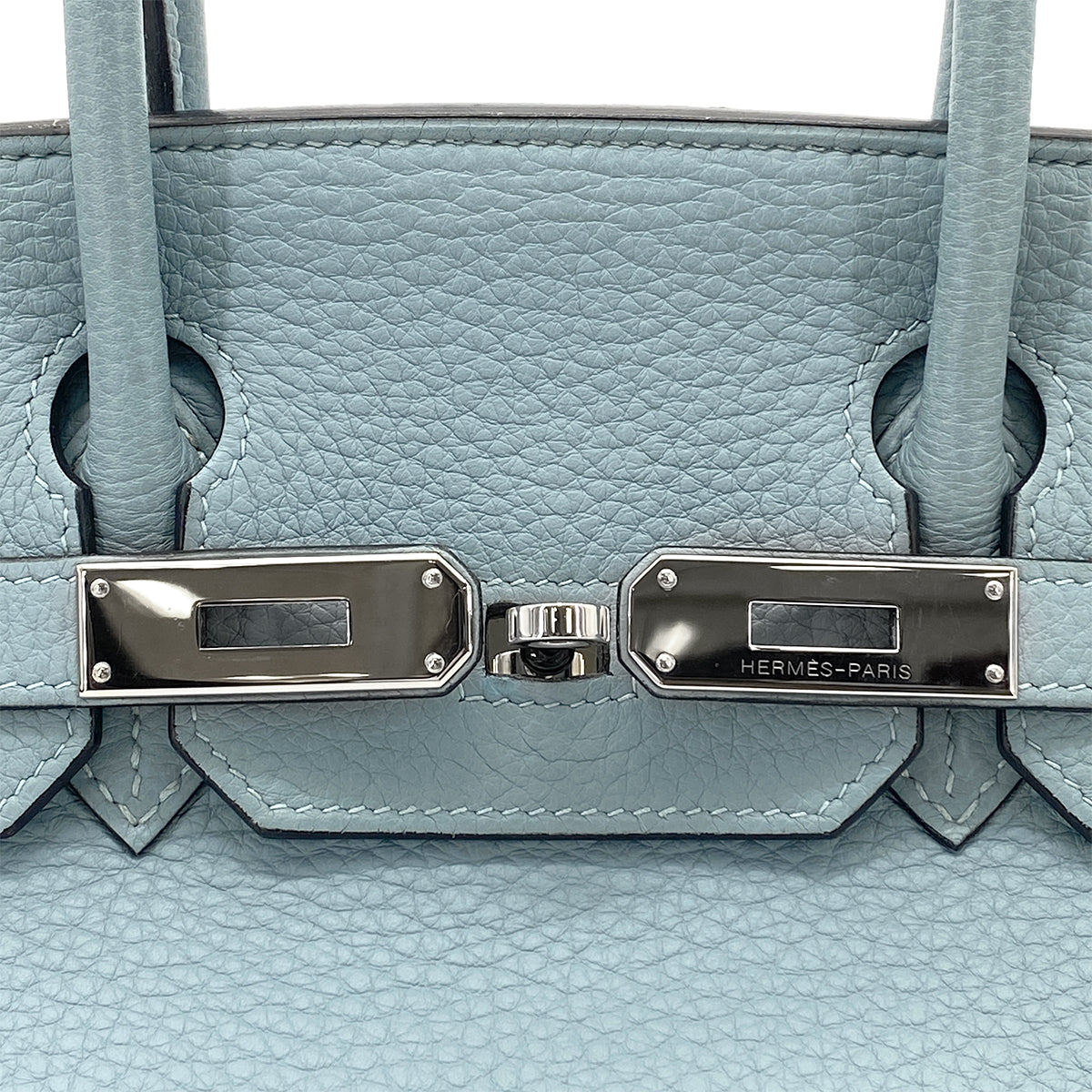 HERMES BIRKIN 30 CIEL TAURILLON CLEMENCE HAND BAG □M SHW 90264506