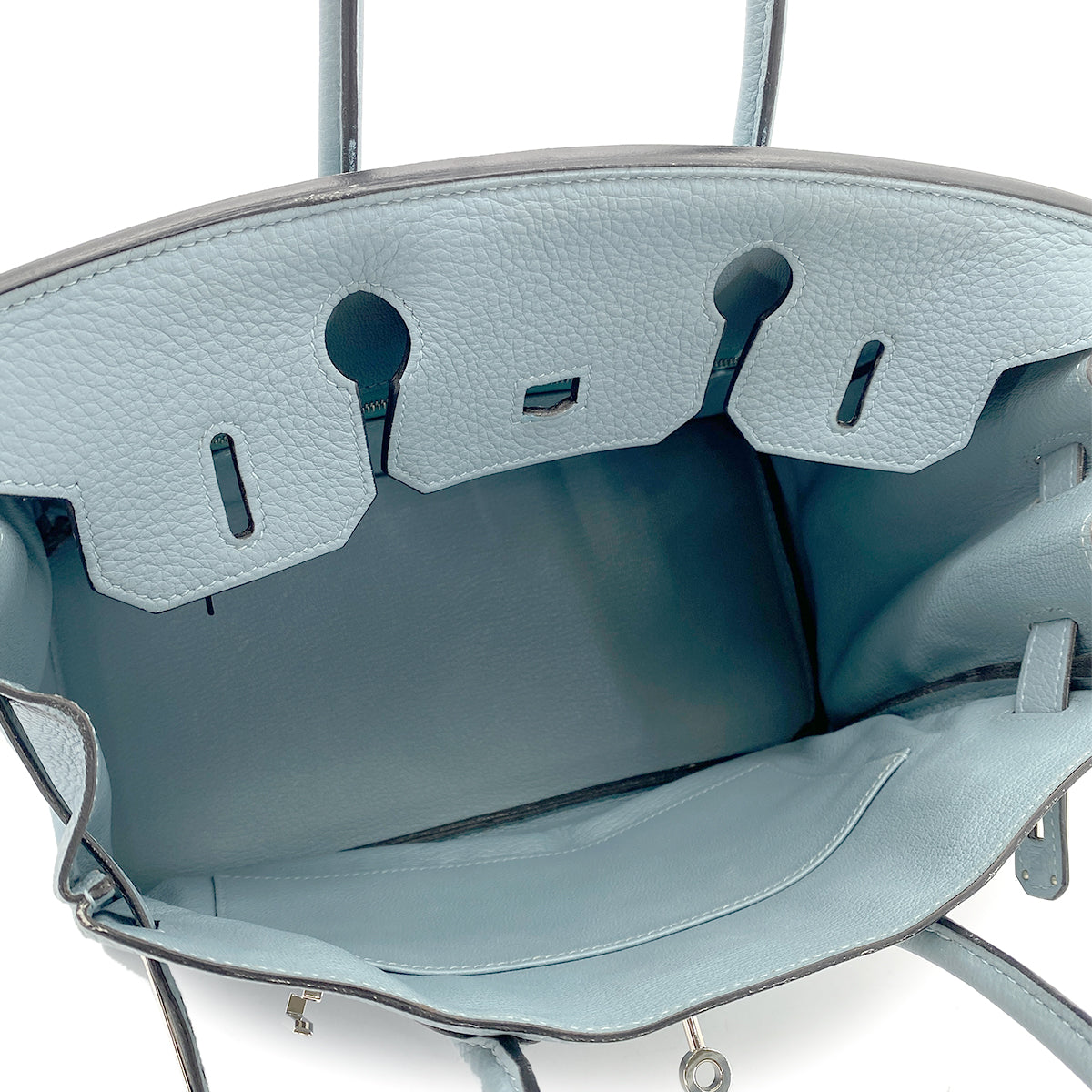 HERMES BIRKIN 30 CIEL TAURILLON CLEMENCE HAND BAG □M SHW 90264506