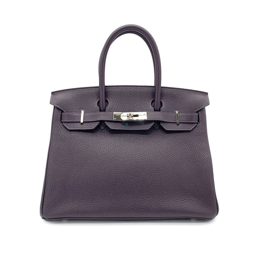HERMES BIRKIN 30 CASSIS TOGO HAND BAG D SHW SPO 90264507
