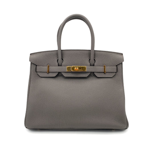 HERMES BIRKIN 30 ETAIN TOGO HAND BAG D GHW 90264510