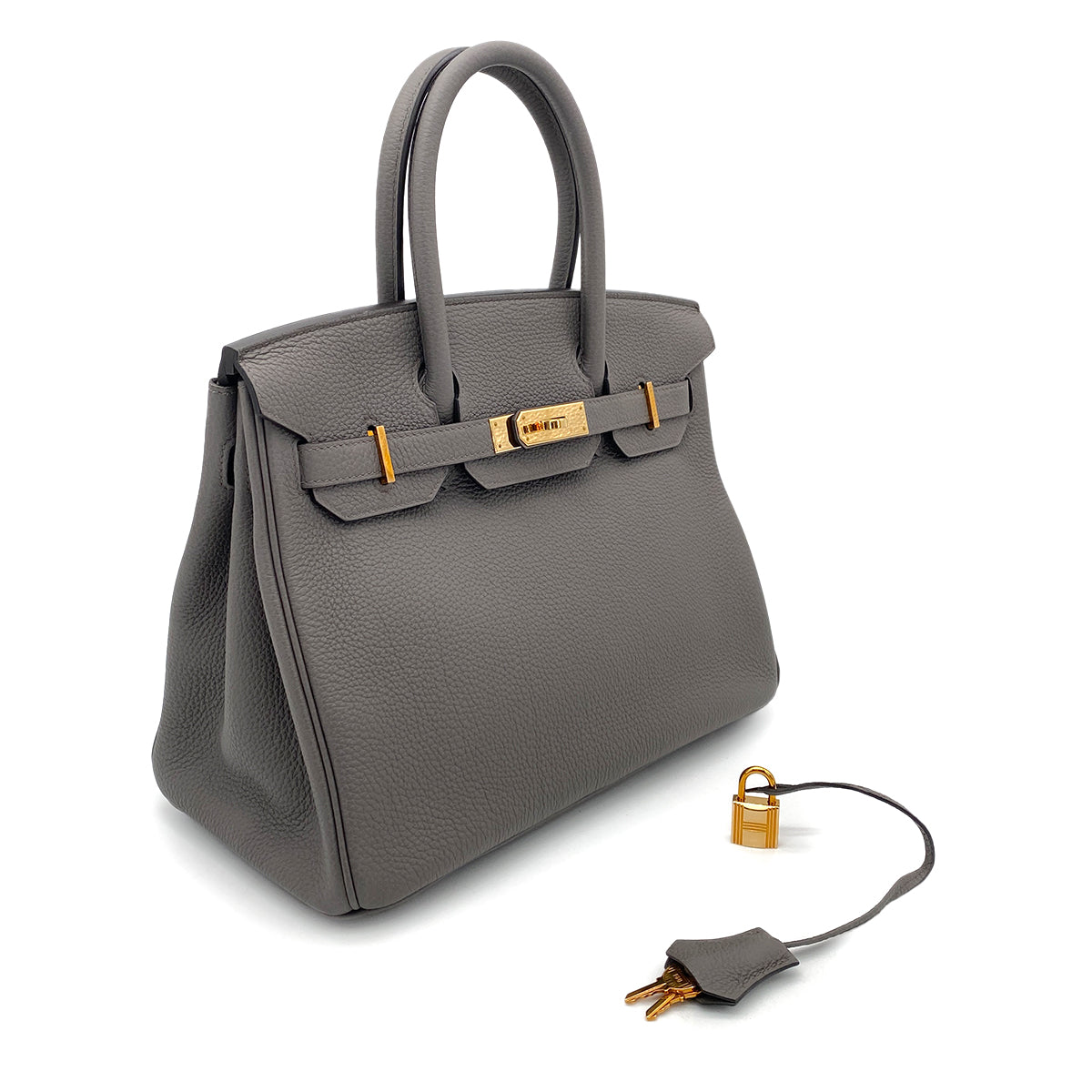 HERMES BIRKIN 30 ETAIN TOGO HAND BAG D GHW 90264510