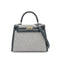 HERMES KELLY 25 SELLIER GRIS MISTY SWIFT TOILE H HAND SHOULDER BAG W GHW 90264530 - PURPOSE