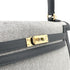 HERMES KELLY 25 SELLIER GRIS MISTY SWIFT TOILE H HAND SHOULDER BAG W GHW 90264530 - PURPOSE