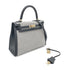HERMES KELLY 25 SELLIER GRIS MISTY SWIFT TOILE H HAND SHOULDER BAG W GHW 90264530 - PURPOSE