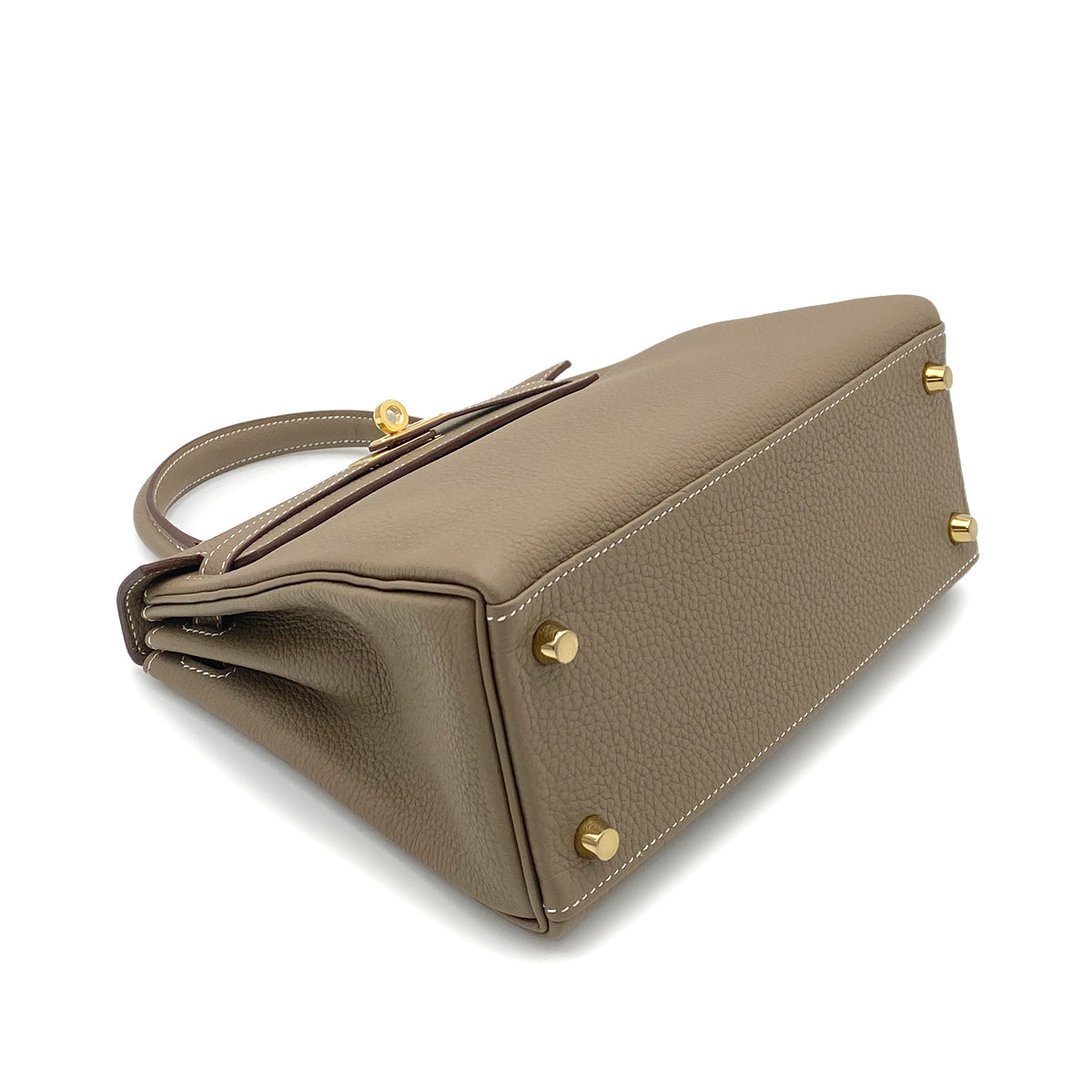 HERMES KELLY 25 RETOURNE ETOUPE TOGO HAND SHOULDER BAG W GHW 90264531