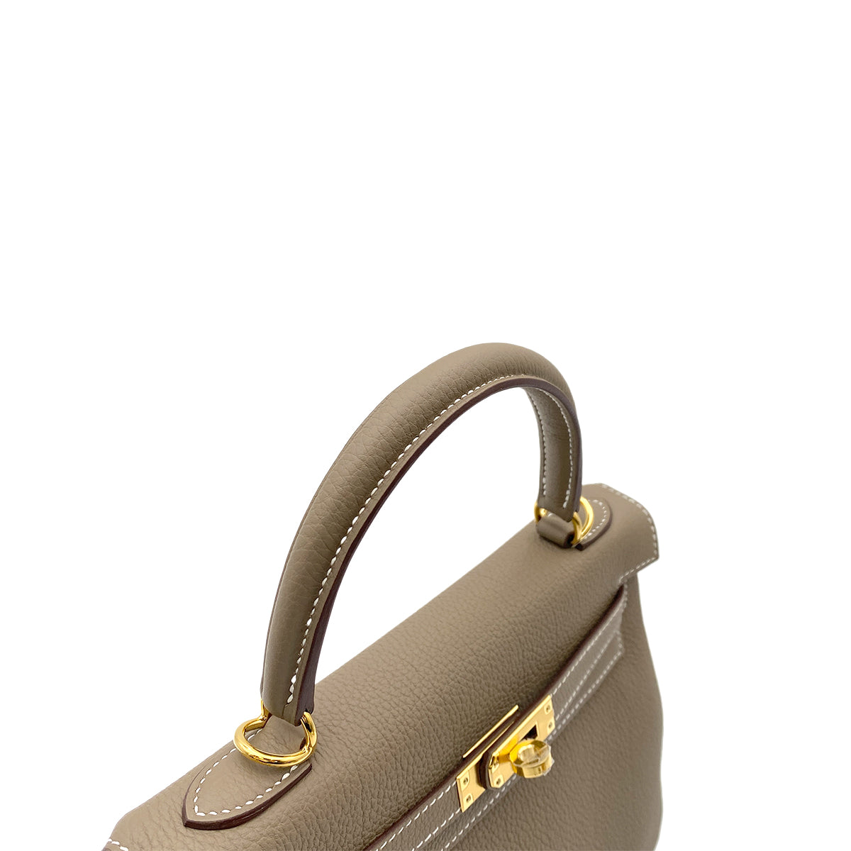 HERMES KELLY 25 RETOURNE ETOUPE TOGO HAND SHOULDER BAG W GHW 90264531