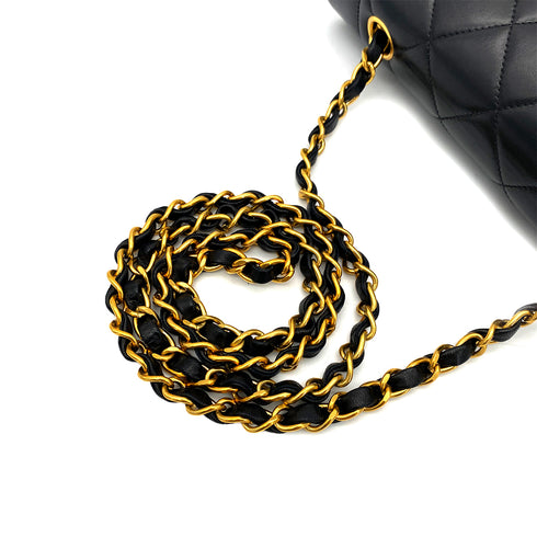 CHANEL VINTAGE DIANA SMALL CHAIN SHOULDER BAG BLACK LAMB SKIN 90264535 - PURPOSE