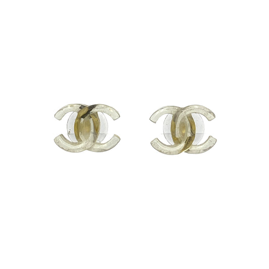 CHANEL EARRINGS COCOMARK CLEAR ACCESSORY 02P 90264541