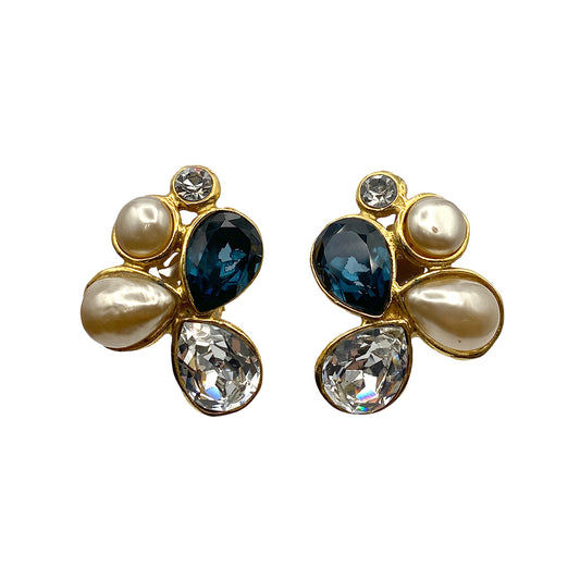 CHANEL VINTAGE EARRINGS BIJOU RHINESTONE ACCESSORY 26 90264546