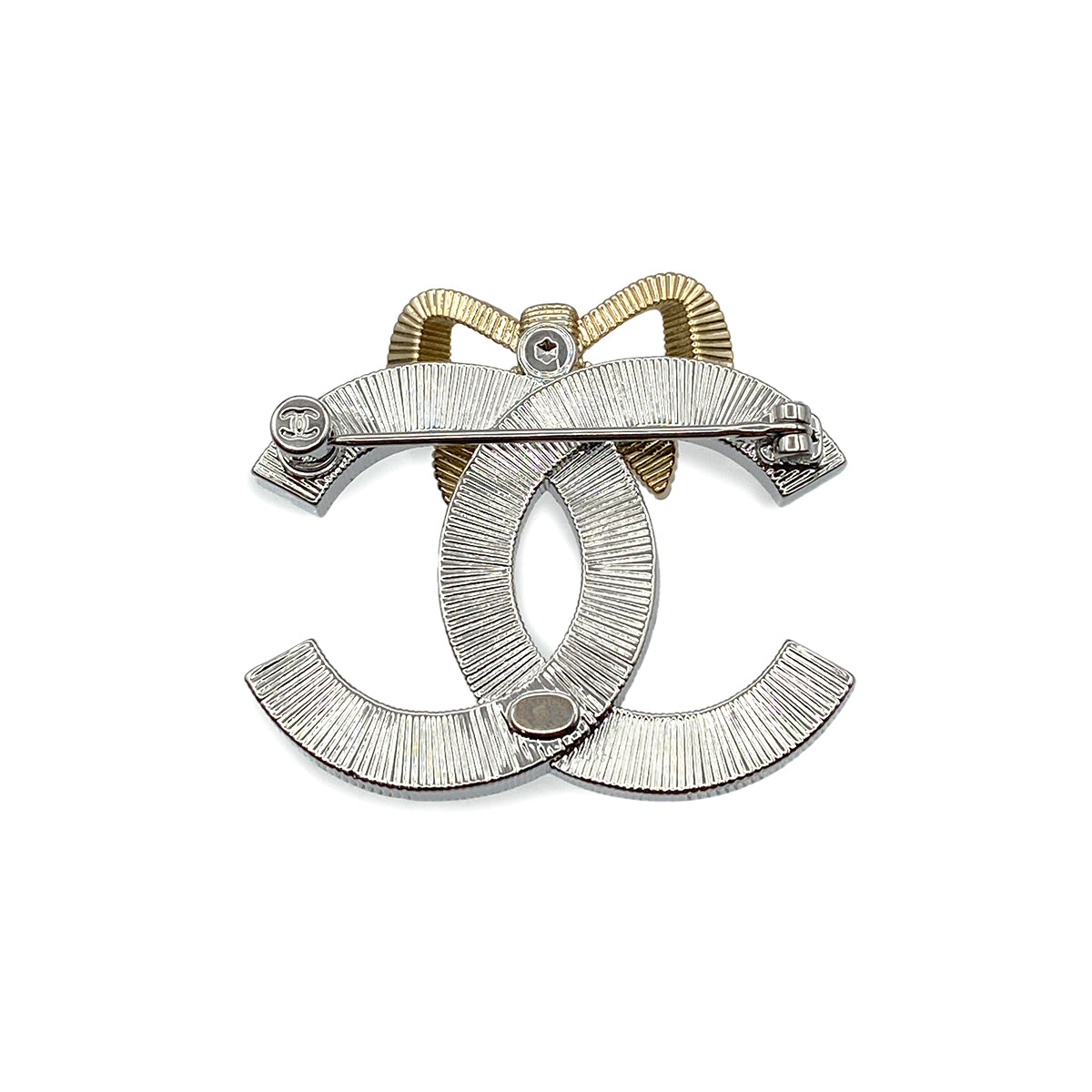 CHANEL COCOMARK BROOCH RIBBON RHINESTONE ACCESSORY B24K 90264569