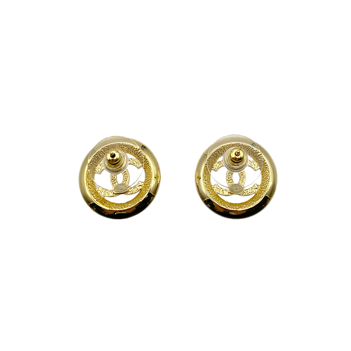 CHANEL EARRINGS COCOMARK ROUND ACCESSORY B24P 90264581