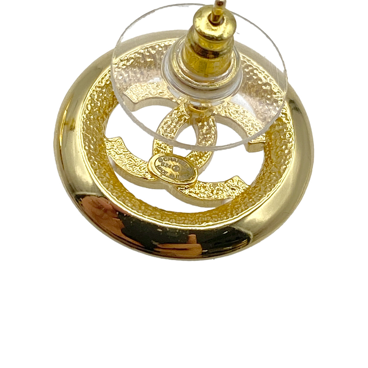 CHANEL EARRINGS COCOMARK ROUND ACCESSORY B24P 90264581