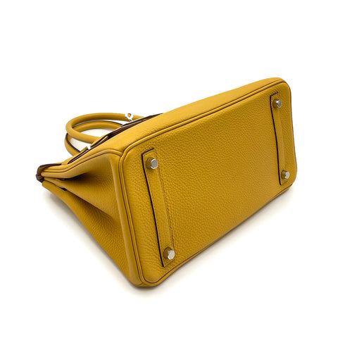 HERMES BIRKIN 30 JAUNE AMBER TOGO HAND BAG D PALLADIUM HARDWARE 90264751 - PURPOSE