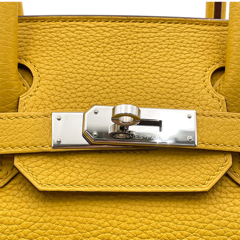HERMES BIRKIN 30 JAUNE AMBER TOGO HAND BAG D PALLADIUM HARDWARE 90264751 - PURPOSE