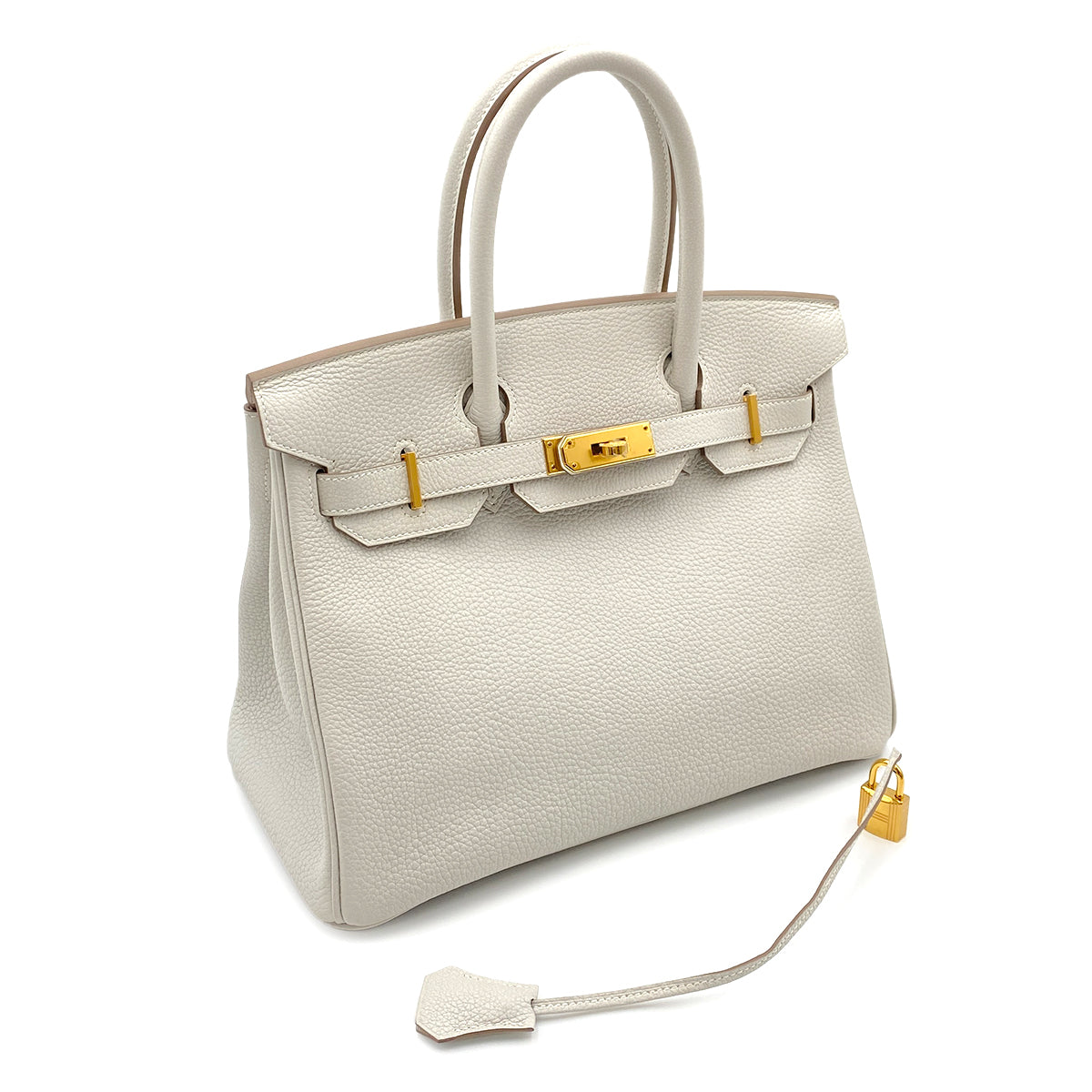 HERMES BIRKIN 30 GRIS PERLE TOGO HAND BAG B GHW 90264753