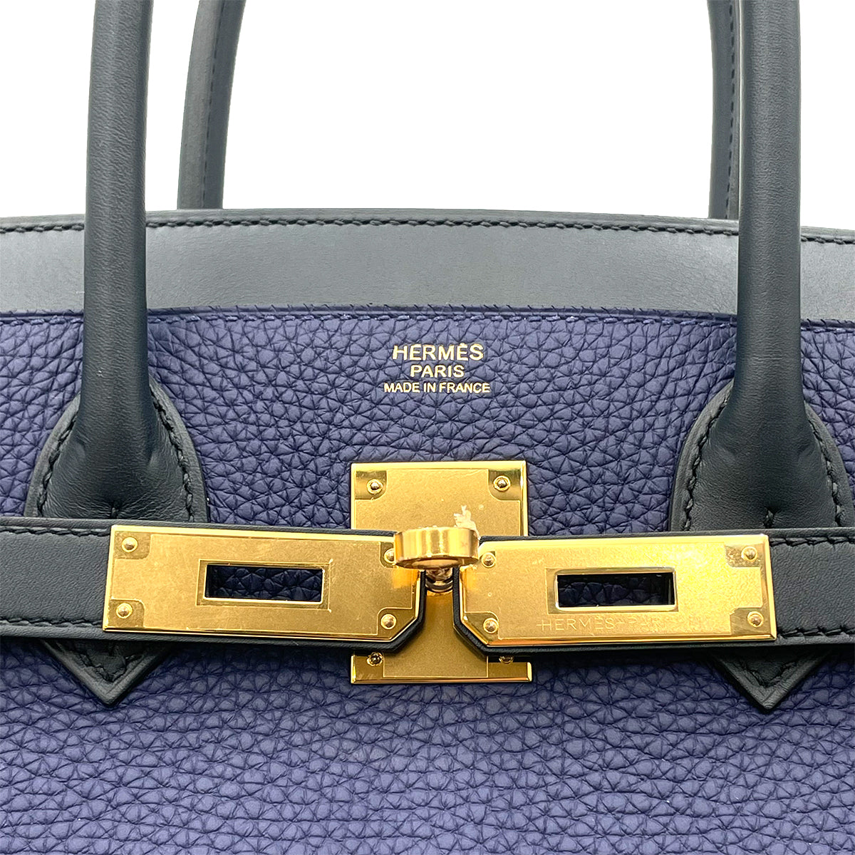 HERMES BIRKIN TOUCH  BLUE UNCLE BLUE OBSCURE TOGO SOMBRERO  HAND BAG C GHW  90264756