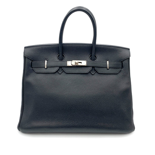 HERMES BIRKIN 35 BLACK TOGO HAND BAG □K SHW 90264758