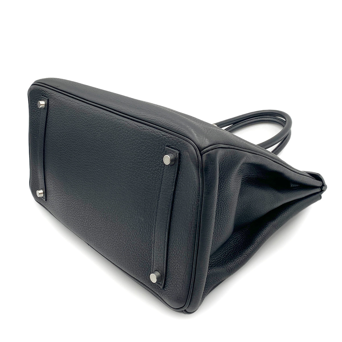 HERMES BIRKIN 35 BLACK TOGO HAND BAG □K SHW 90264758