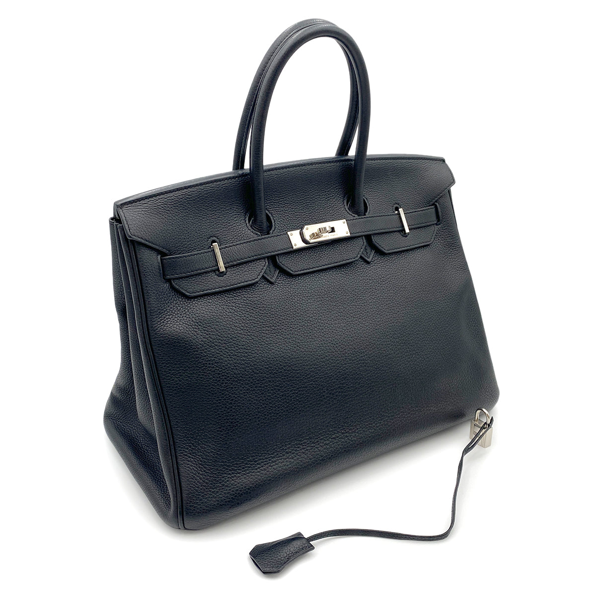 HERMES BIRKIN 35 BLACK TOGO HAND BAG □K SHW 90264758