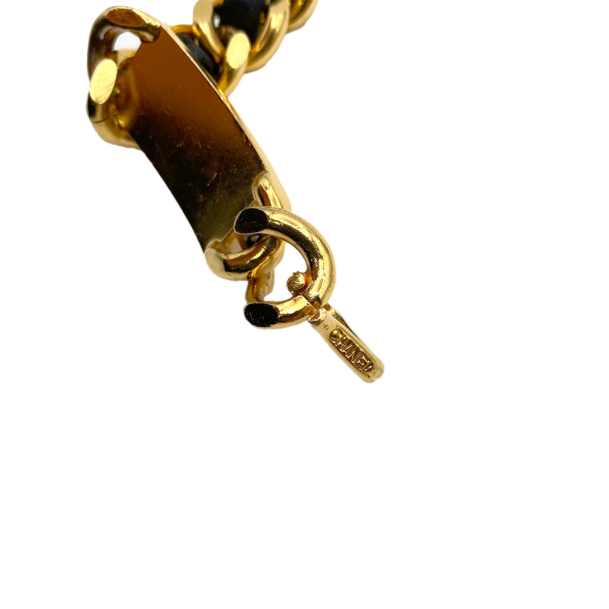 CHANEL VINTAGE CHAIN BELT LEATHER COCOMARK ACCESSORY 90264766